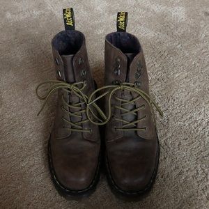 Brown leather doc martens size 9